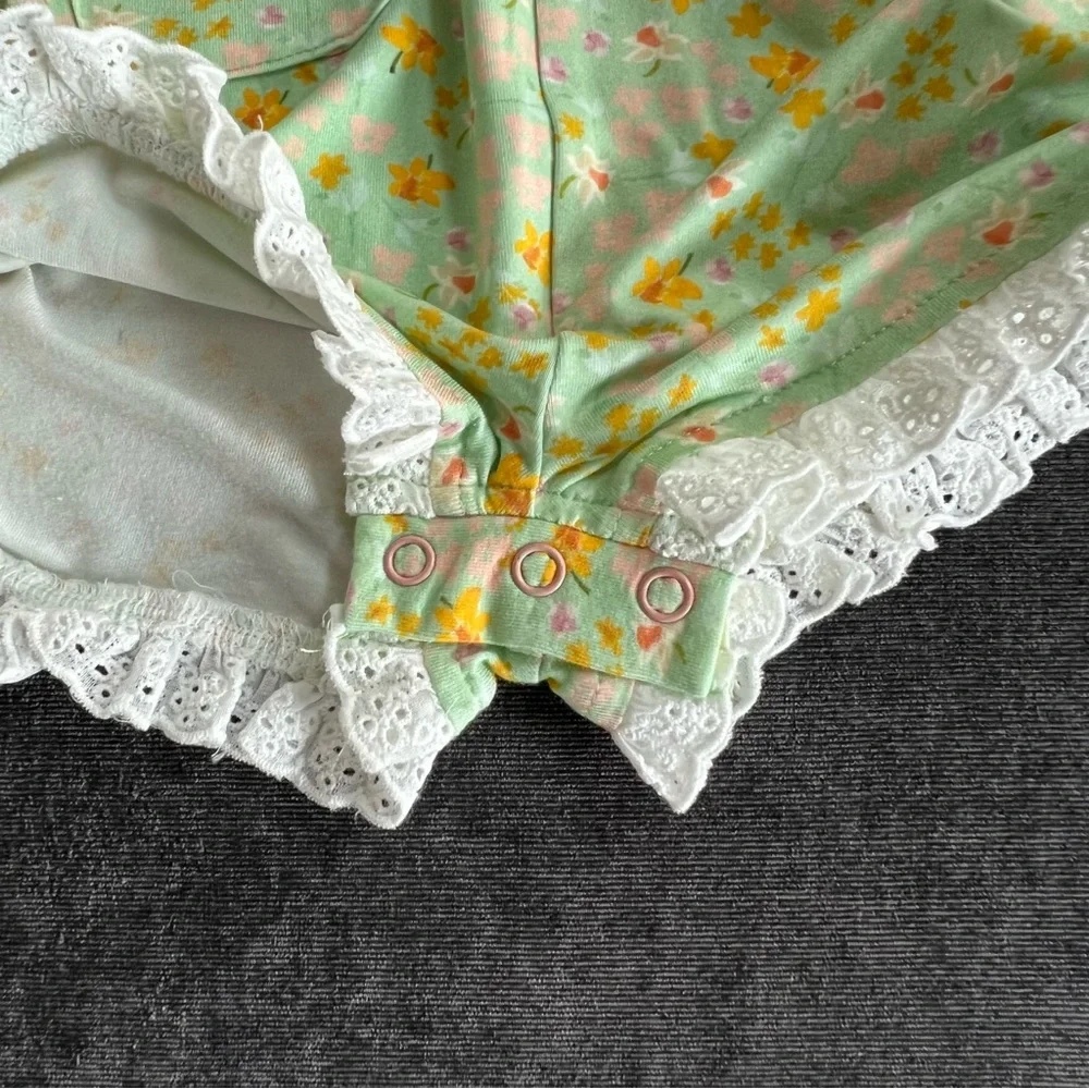 NWT Love & Grow Green Floral Easter Romper Size 2T - Picture 6 of 8